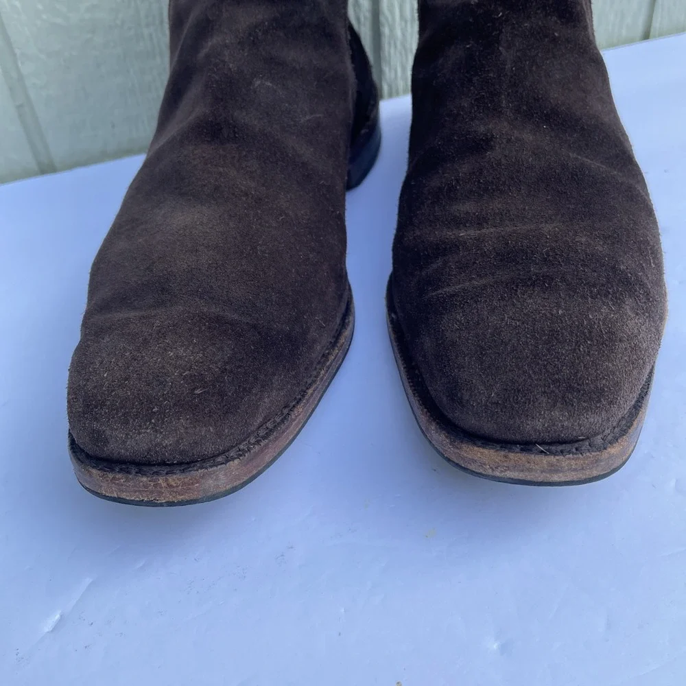 Allen Edmonds Liverpool Chelsea Dress Boot Mens 9.5 E 7525 Brown Suede‎ Leather